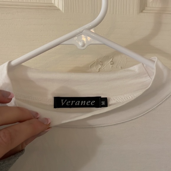 New white mock neck top size M long sleeve - Picture 2 of 4